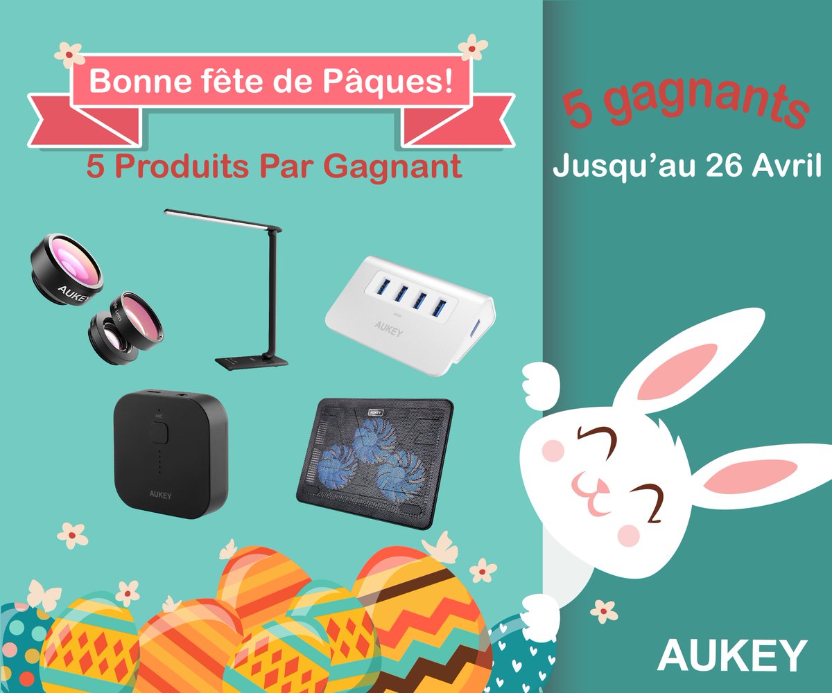 AUKEYFR's tweet photo. #Jeuxconcours La chasse aux oeufs a déja commencé chez AukeyFR. Pour y particper, abonnez vous @AukeyFR + retweetez ce post. Bonne chance 😀 https://t.co/LMOtjH2Qfy