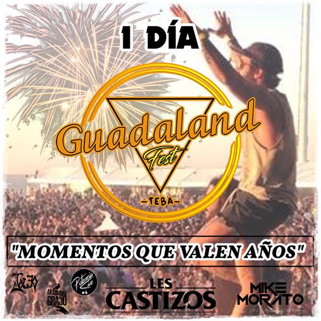 Guadaland_Fest's tweet photo. ☀️1 DÍA☀️ Guadaland💛 #LesCastizos #MikeMorato #LaSombraDelGrajo #PotenciaLive #Jaleo https://t.co/fg3nWqEb9A