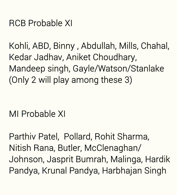 Inplay_Boooms's tweet photo. #Dream11 #HalaPlay #PROBABLEXI
#RCBvMI #RCBvsMI #IPL
@DREAM11 @HalaPlayDotCom
#RT & ❤
#AP_TIPS https://t.co/aqzAw7ad2u