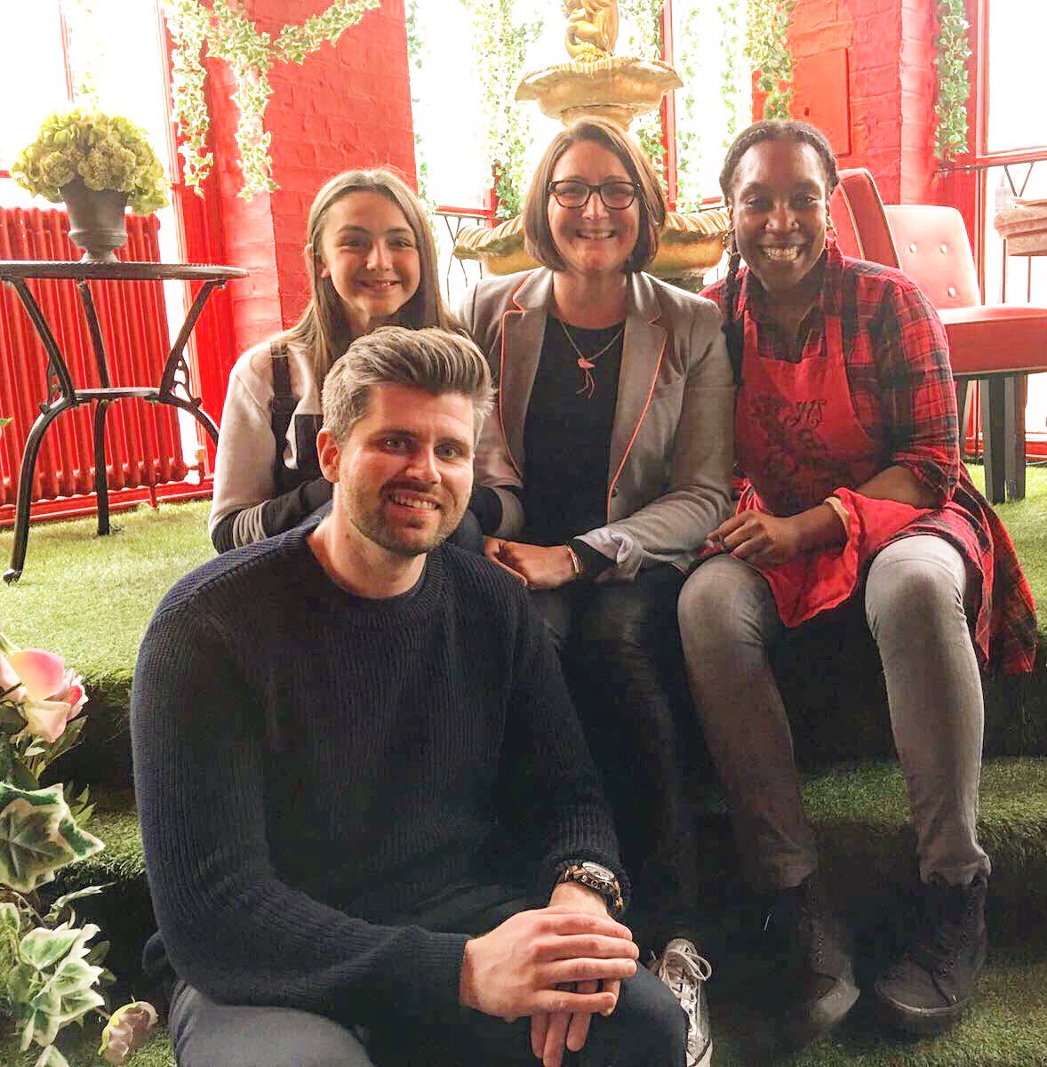 MarrinerJane's tweet photo. We were treated to a sneaky peak of the secret room @choccywoccyshop 😆 it was amazing in there! Thank you for making my birthday so fun! 🍰☕️ https://t.co/P9XciNHspK