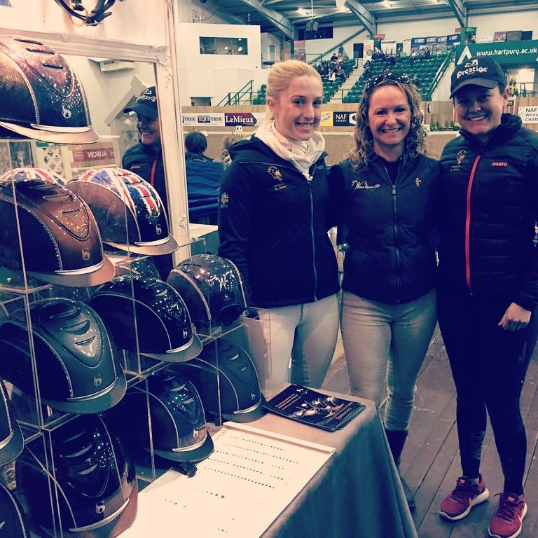 scharfuk's tweet photo. Thanks to our ambassadors MSJ for visiting us in Sport Horse Services Stand just before Charlotte Dujardin won on MSJ VIP! #NAFWDC17 https://t.co/QFda7aw1bd