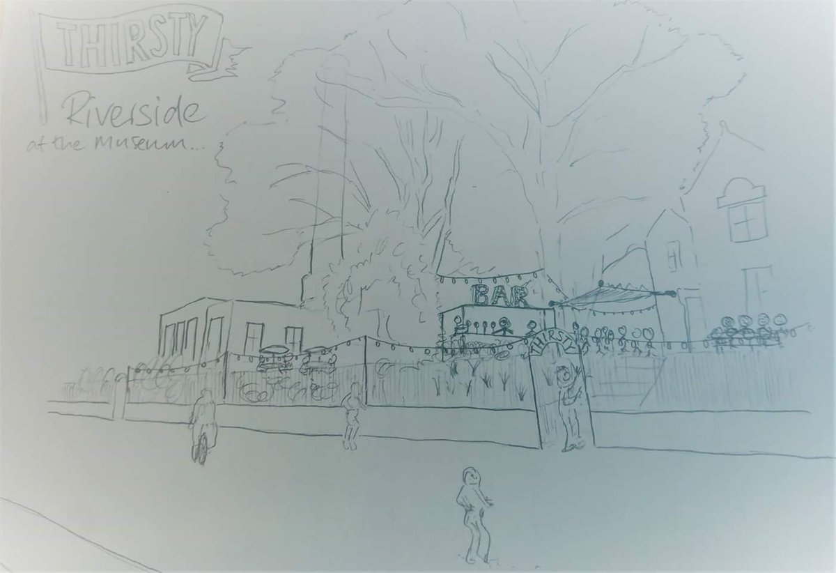ThirstyCamb's tweet photo. Thirsty Riverside biergarten opens at Camb Museum of Tech, 4pm Fri 28 April. Click FB link for full lowdown. Prost! https://t.co/cPrDZkCqOk https://t.co/L0OZIVicEA