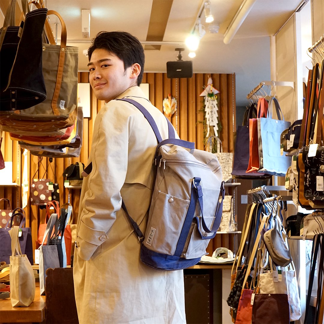 直売公式店 信三郎帆布 子ども用 リュック 生成り おしゃれ かわいい