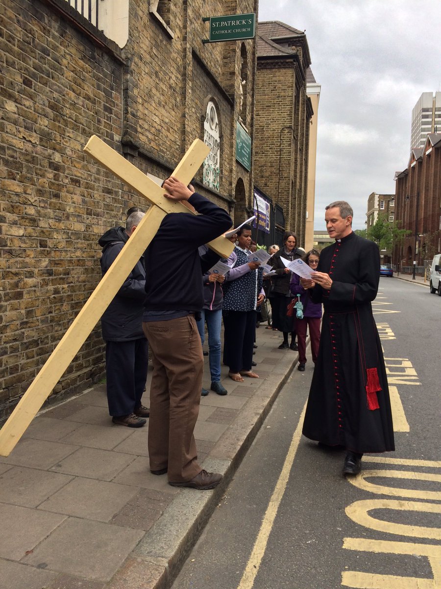 Blak_Outside's tweet photo. #Walk of Witness with @stjohnswaterloo for #Good Friday waiting now in #RoupellSt for other @se1 churches #community #FaithFriday https://t.co/uYWSlxxBxS