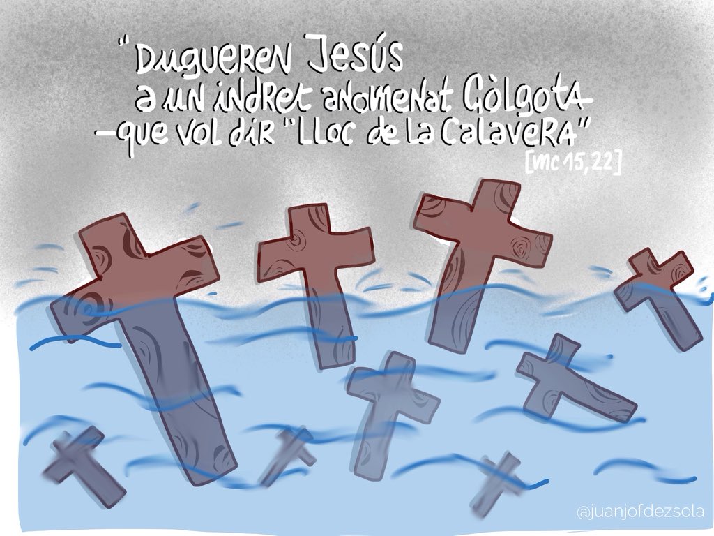 juanjofdezsola's tweet photo. A #Jesús no se l'honora amb banderes a mig pal, sinó actuant decididament en favor dels crucificats d'avui. #DivendresSant https://t.co/KSd5HKeEA4