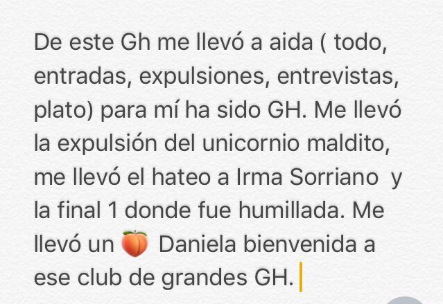 boombo7's tweet photo. #vipdirecto #ViernesSanto @ExisteElExito @DanielaBlume 🍑❤️🖊#final2ghvip Daniela se suma a @_CarlosLozano los verdaderos ganadores. https://t.co/9MPqk96A4t