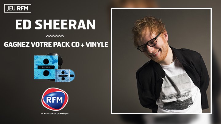 RFMFrance's tweet photo. #JeuWeb: @RFMFrance vous offre votre Pack CD + Vinyle @edsheeran! 🎤 Tentez votre chance ici ➡ https://t.co/NkNueHfvLY https://t.co/AuXbJ2xmmY