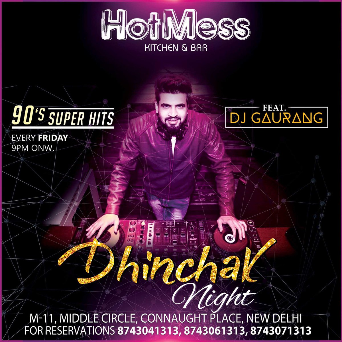 #DJGAURANG wld b behind console assuring dat u dance till late night B there <a href="/HotMessDelhi/">HotMess</a> fr an Epic DHINCHAK NIGHT#Tonight <a href="/Got2GoParties/">Got2Go Parties</a>