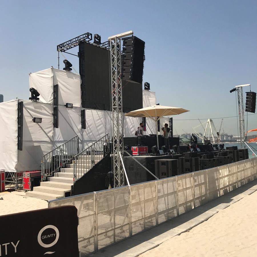 DXBeach's tweet image. The sun is shining, the festival set up looks amazing and we're ready for you! Dive in from 12 midday! #DXBeach #ZeroGravityDubai