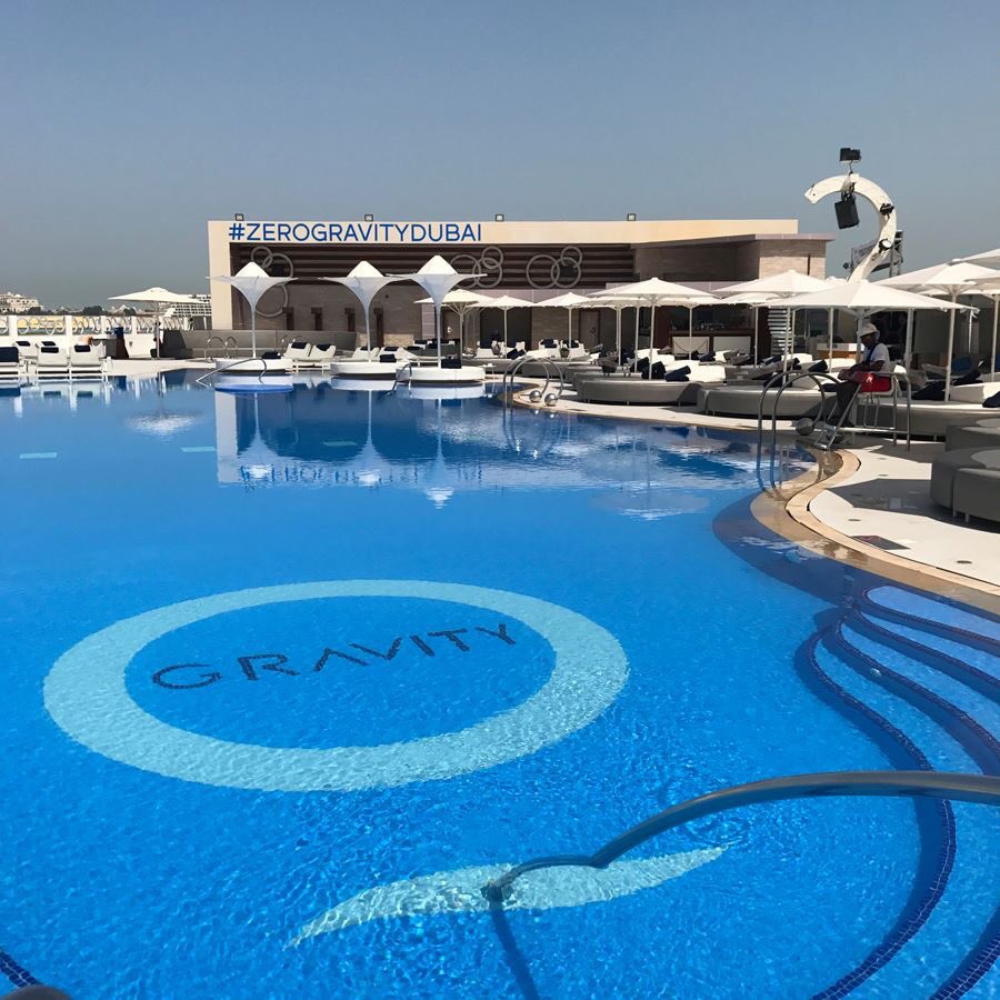 DXBeach's tweet image. The sun is shining, the festival set up looks amazing and we're ready for you! Dive in from 12 midday! #DXBeach #ZeroGravityDubai