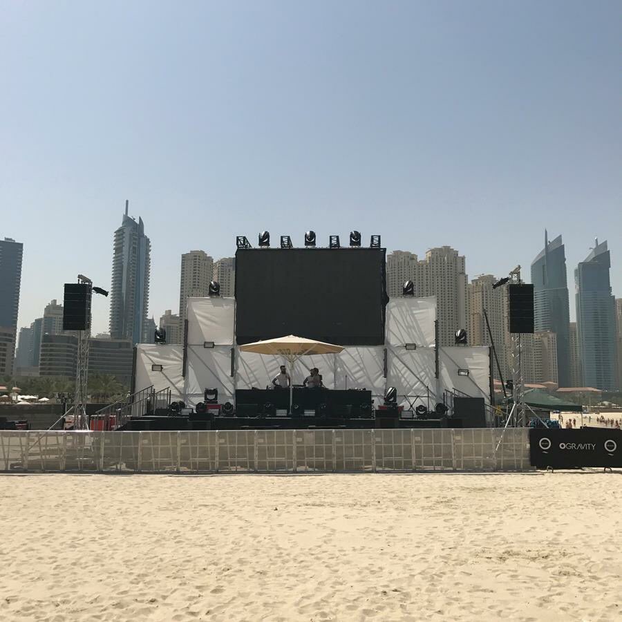 DXBeach's tweet image. The sun is shining, the festival set up looks amazing and we're ready for you! Dive in from 12 midday! #DXBeach #ZeroGravityDubai