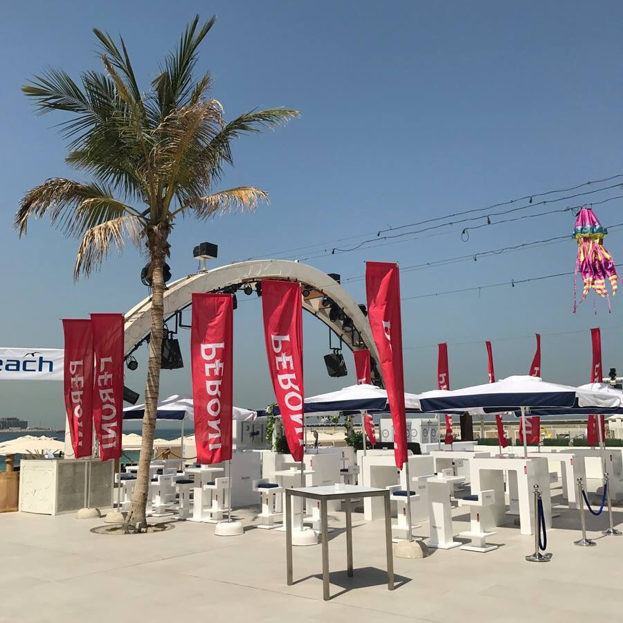 DXBeach's tweet image. The sun is shining, the festival set up looks amazing and we're ready for you! Dive in from 12 midday! #DXBeach #ZeroGravityDubai