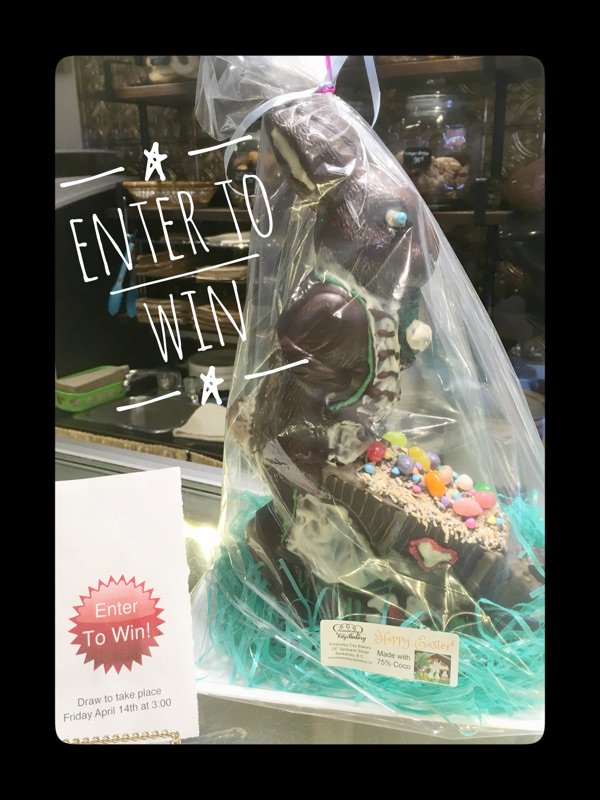 FeatureForbes's tweet photo. Stop by the bakery to enter to win this delicious chocolate #EasterBunny Draw today at 3:00, so be sure to stop by early! #KCBon #chocolate https://t.co/UKTJC2I0sC