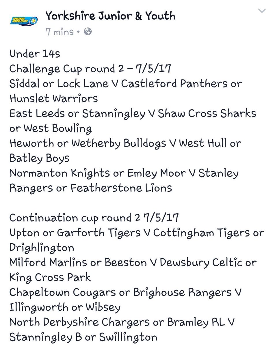 Cup draw 14s