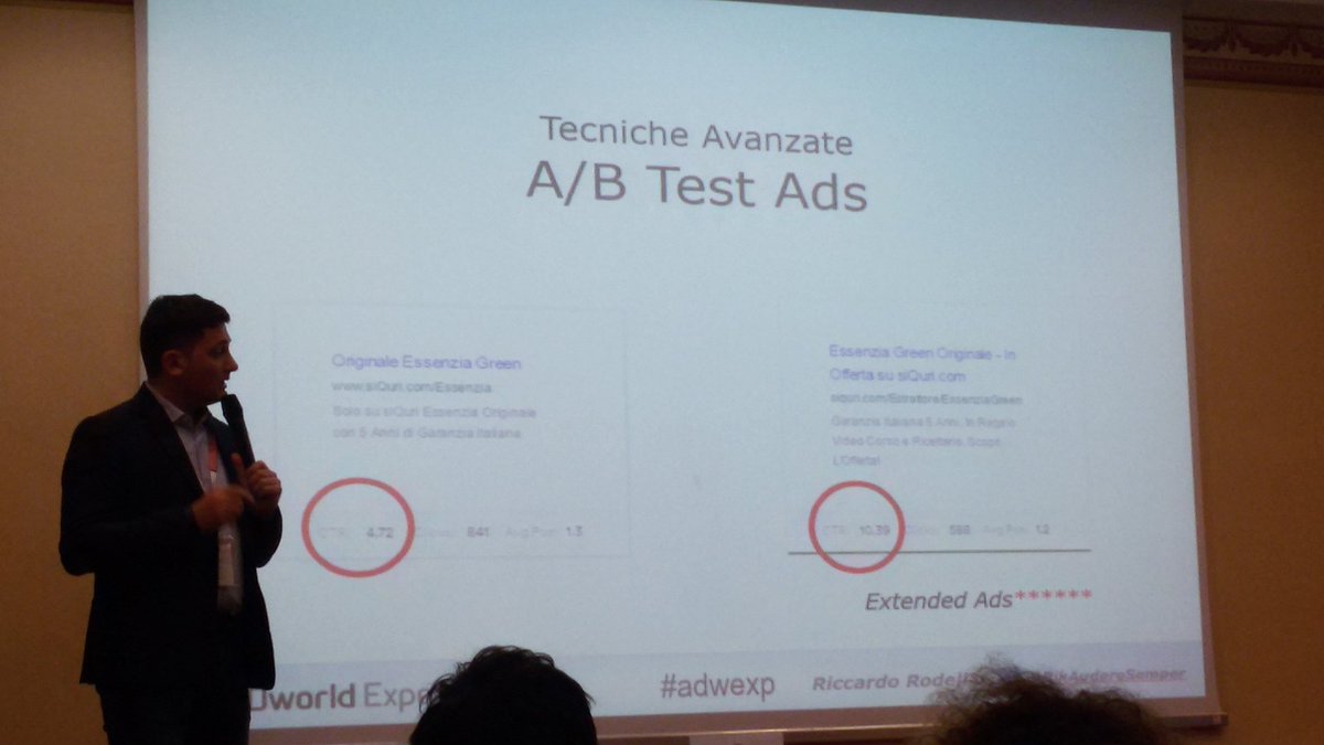 michelebraccini's tweet photo. a/b test tra annunci si conferma essere sempre una strategia vincente anche tra vecchi ed i nuovi estesi #adwexp https://t.co/NStnwO4Nj5