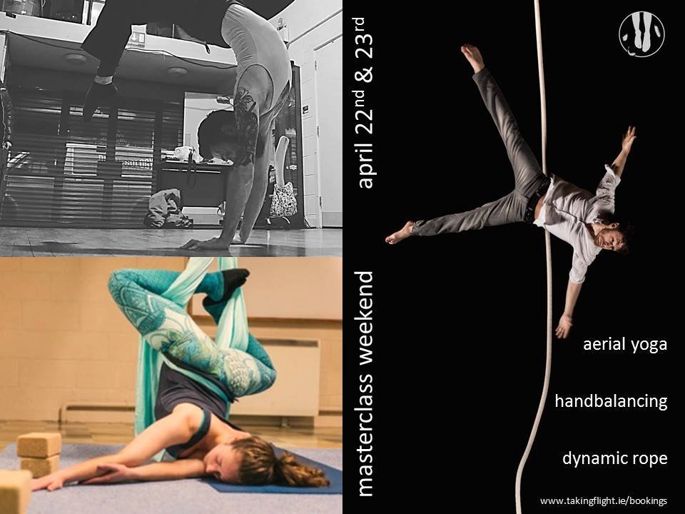 ISACSIreland's tweet photo. #trainingop Master #aerialyoga  #handbalancing &amp; #dynamicrope on 22-23/04 at @TakingFlightDub #Masterclass weekend https://t.co/f3iFfg4KaQ https://t.co/pnGIZJDsy9