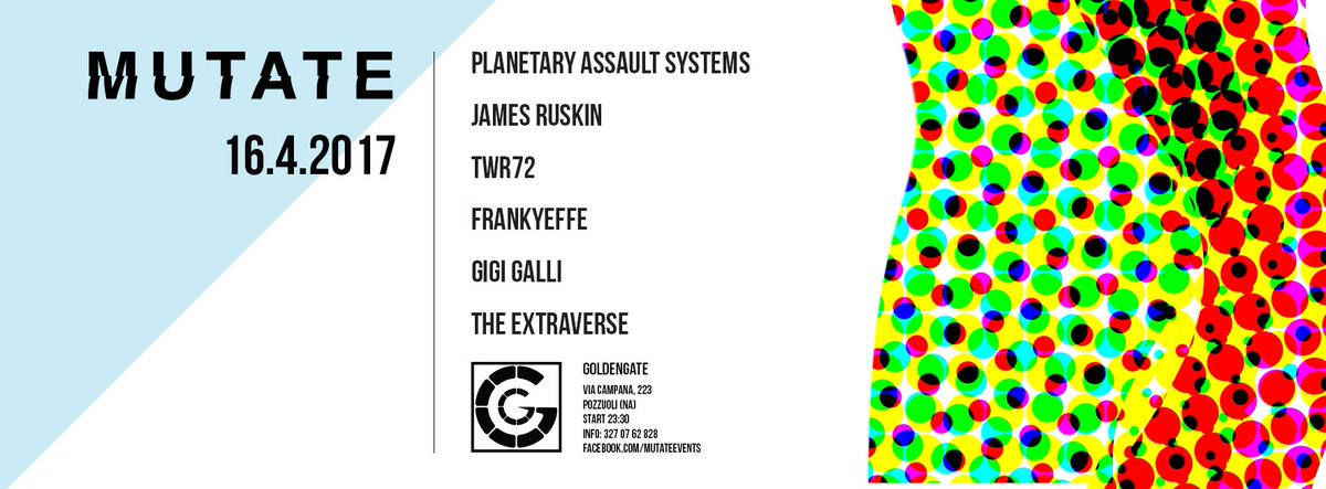<a href="/reallukeslater/">Luke Slater</a> <a href="/James_Ruskin/">James Ruskin</a> <a href="/TWR72/">TWR72</a> <a href="/FRANKYEFFE/">Frankyeffe</a> #gigigalli <a href="/TheExtraverse/">The Extraverse</a> Can't wait!!! This Sunday in Naples at Golden Gate!