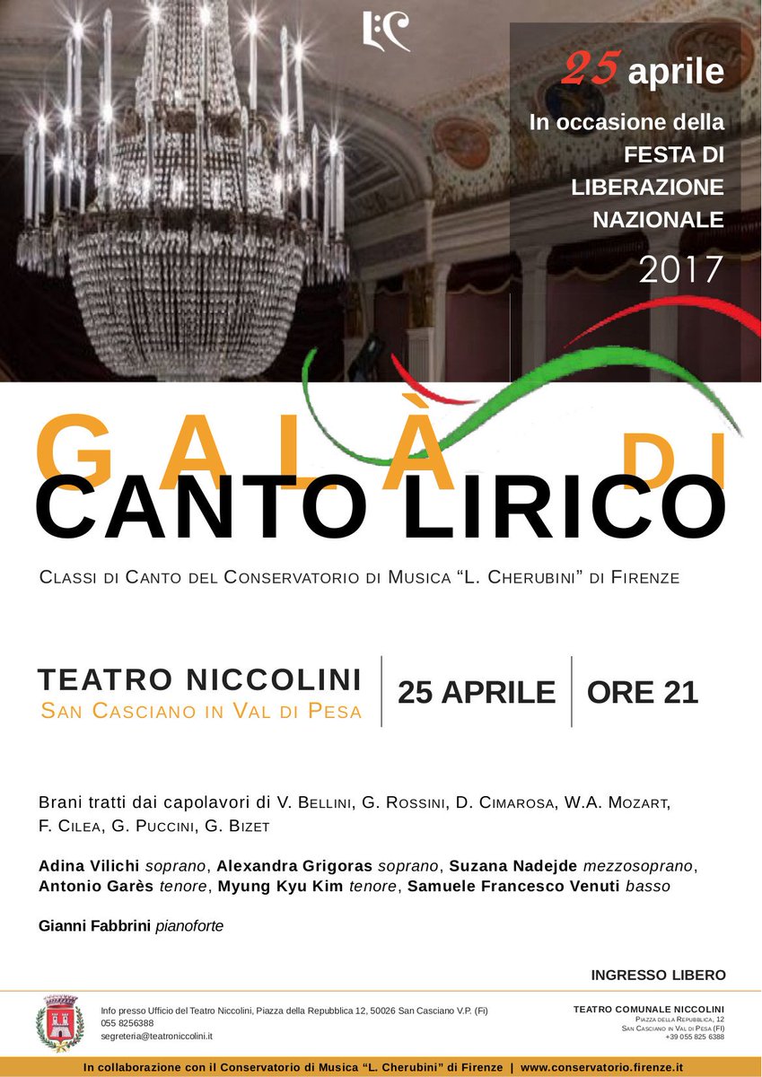 TeatroNiccolini's tweet photo. #25aprile2017 ore 21 GALA DI CANTO LIRICO in collab. @ConservatorioFi #freeentry https://t.co/xbq2y2S7qt