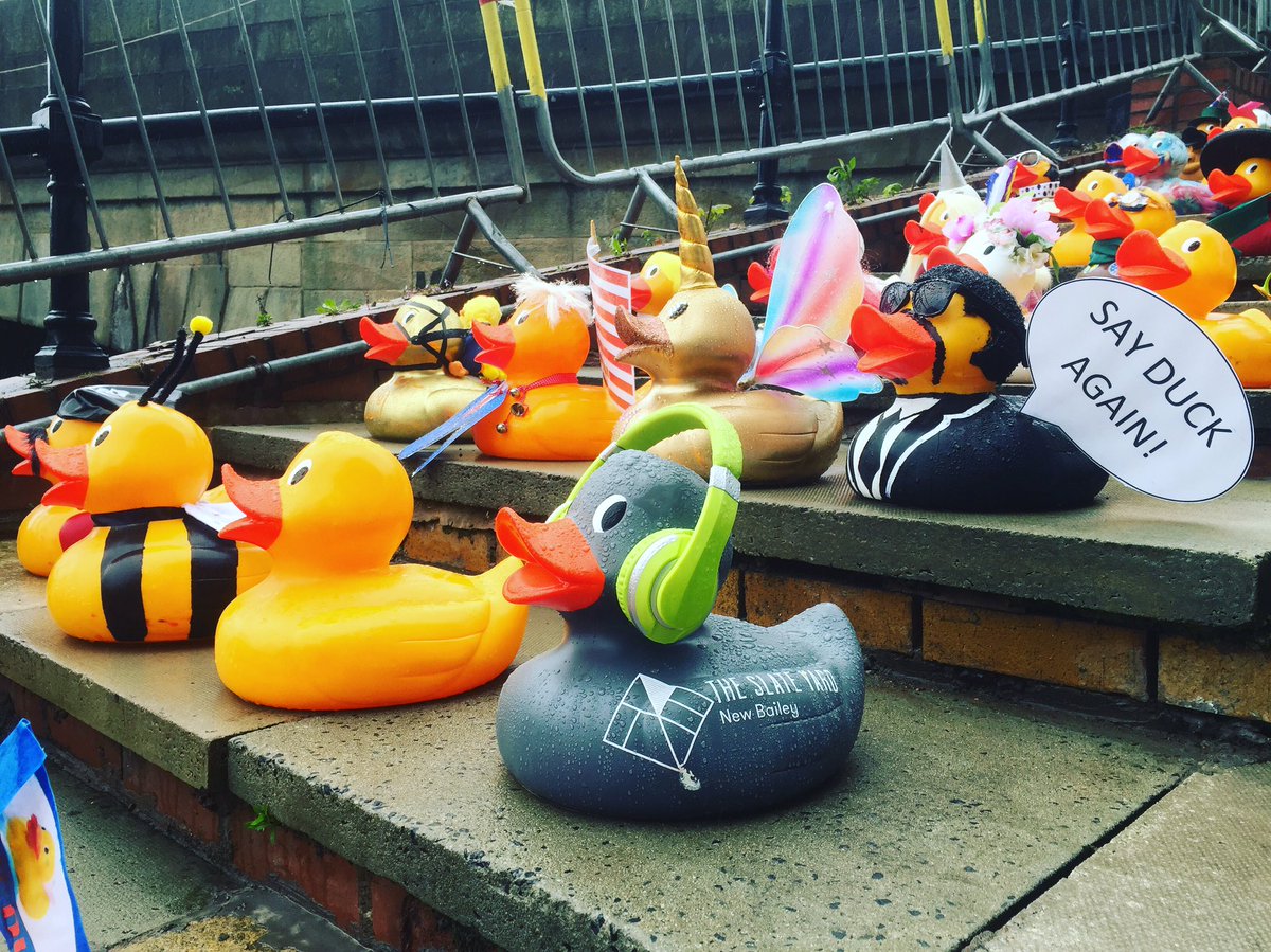 sprint_fitness's tweet photo. Slate yard duck looks awesome. #newbailey #slateyard #urbanbubble #duckrace @TheSlateYard @LeanneMarie2011 https://t.co/FCi377O1vi