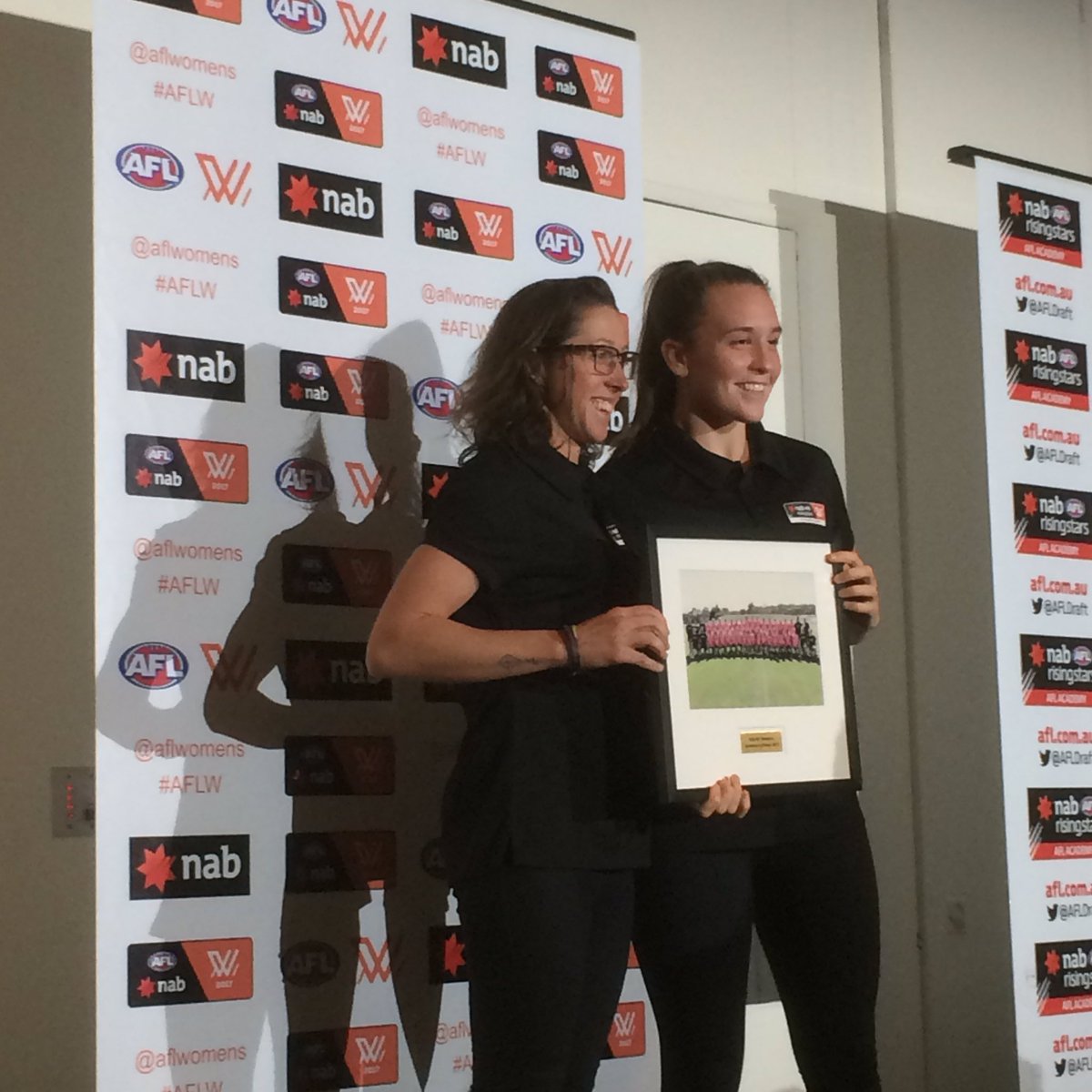 AFLFemale's tweet image. The Women's Academy have attended the academies dinner in Melbourne tonight #womensfootball