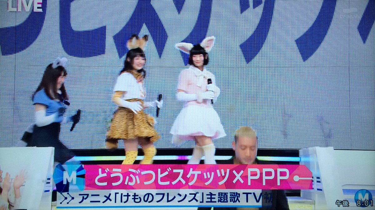 Mステ にけものフレンズのどうぶつビスケッツが登場してフレンズ大歓喜 タモリがイグアナのフレンズになって うーがおー Togetter