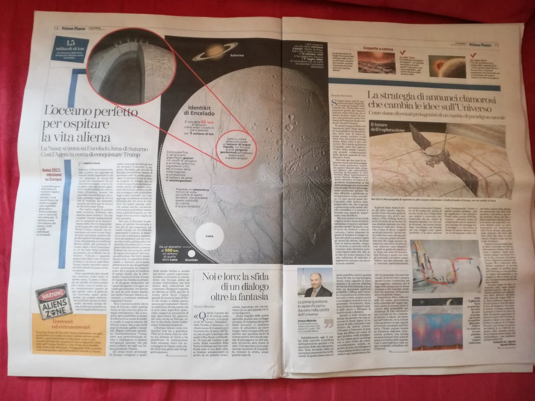 vale1052007's tweet image. @cespazio #amicidicespazio @letiziadavoli @amedeo_balbi bellissimi articoli di Amedeo Balbi,Franco Malerba,Roberto Battiston su La Stampa