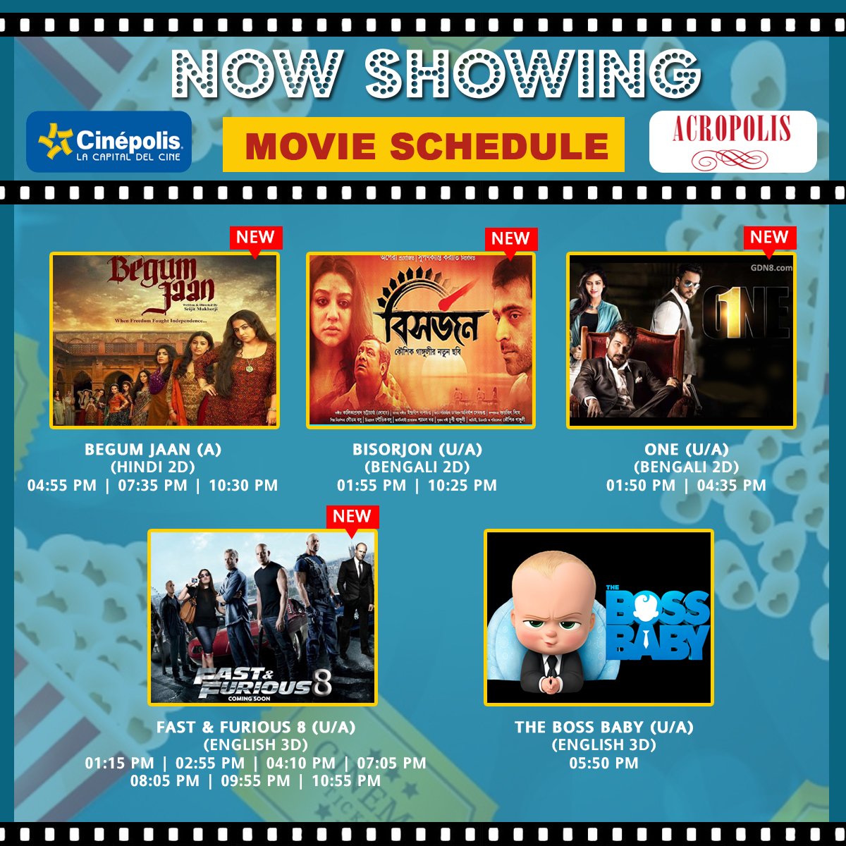 Acropolis_Mall's tweet photo. Your weekend is going to be wonderful with these amazing releases. Hop into #Cinepolis and check out our latest #blockbusters #AcropolisMall https://t.co/8nbhlpJseY