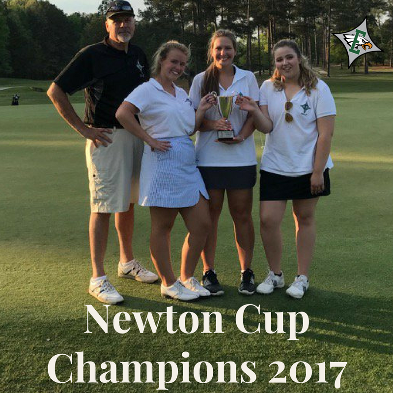 Congratulations to our Lady Eagles Golf Team and Head Coach @coachjonesehs for capturing the Newton Cup!  #EaglePride #WeBleedGREEN