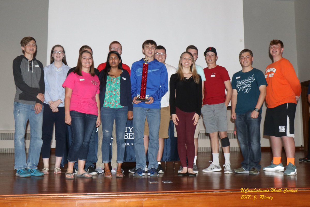 UCmathphysics's tweet image. Congratulations to 2017 @UCumberlands High School Math Contest First Place School: Whitley County High School.