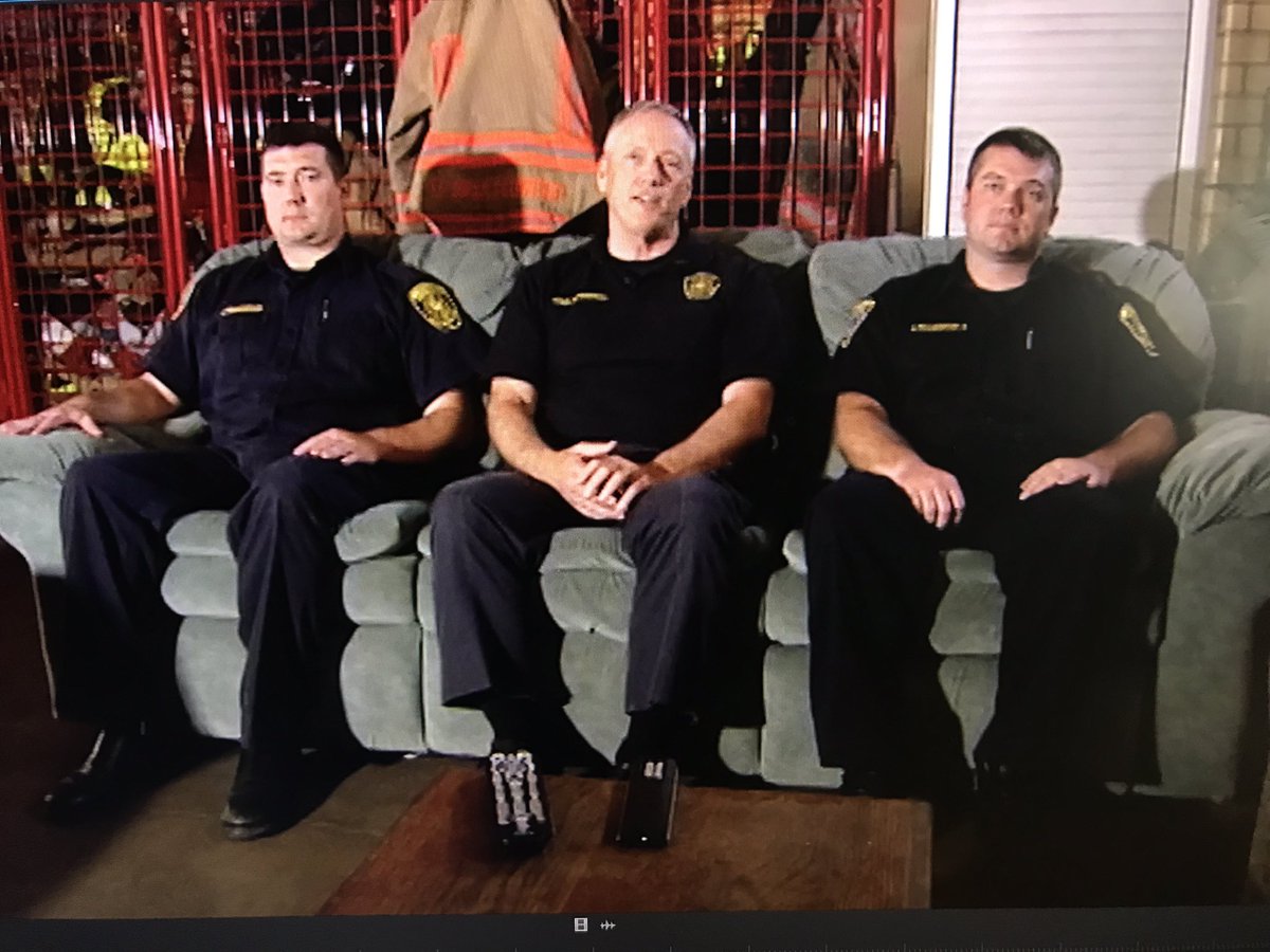JasonSperryWLWT's tweet photo. Captain Jack Klosterman (center) get to make run with his sons Josh and John on his last day of engine runs. @CincyFireEMS @WLWT https://t.co/w0VOWQXZr3