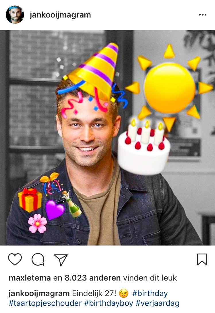 Happy birthday maak er nog een mooie avond van! 