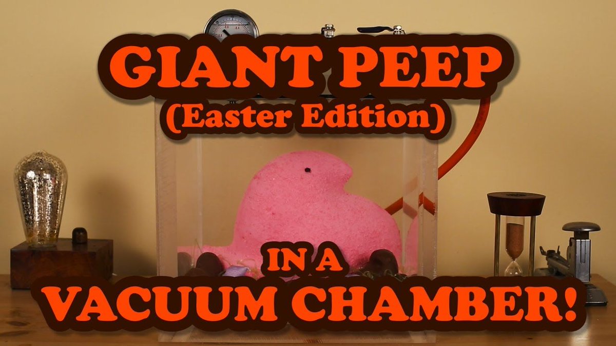 LaughingSquid's tweet image. Inflating and Deflating a Giant Marshmallow Peep Inside of a Easter-Filled Vacuum Chamber laughingsquid.com/inflating-and-…
