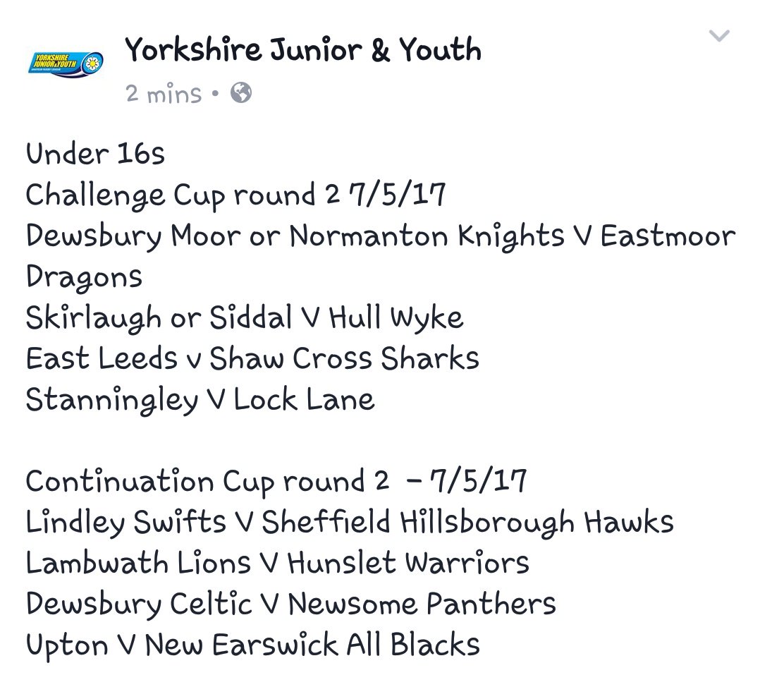 Cup draw 16s