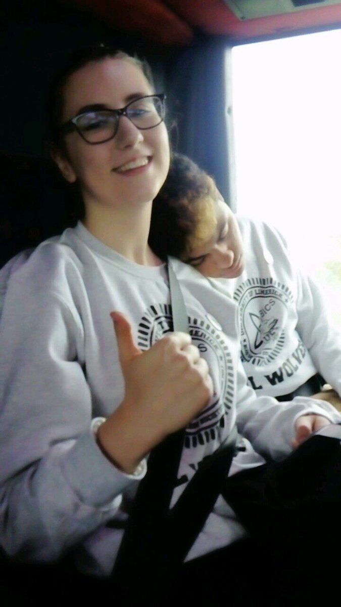 OutInUL's tweet photo. Promoting safety first on the trip back from #BICS17! @sarahhogbody #QueerWolves https://t.co/mXEe48DQuv