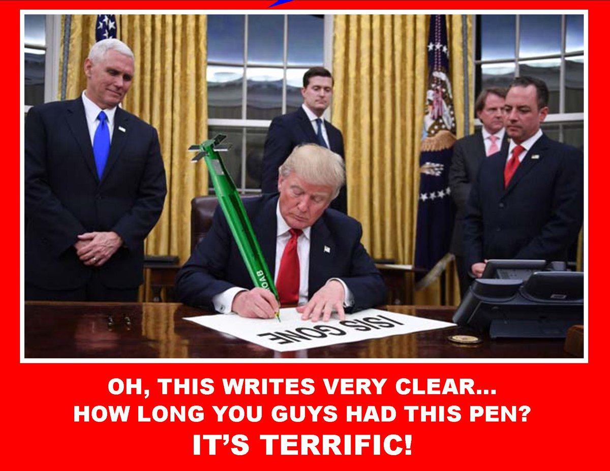 American_Inca's tweet image. Sincerely,
@realDonaldTrump 

#TrumpTrain #MAGA #tPOTUS #AmericaFirst
#TrumpsArmy #POTUS45

#MOAB #ISIS #Afghanistan

#TheResistance