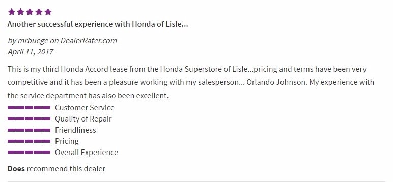 Honda Of Lisle On Twitter There S Are Reason Why Customers Keep