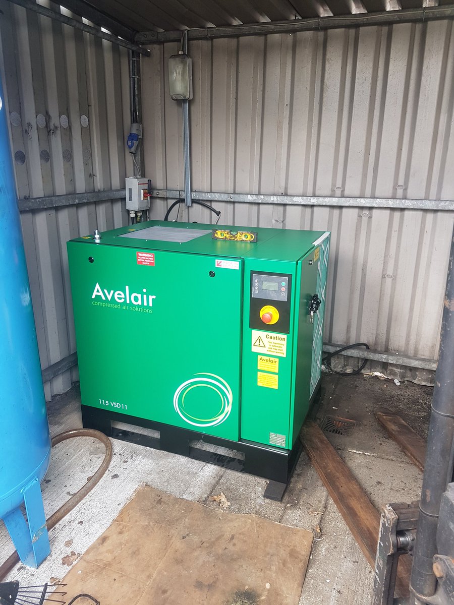 SPalatekIreland's tweet photo. Avelair 11kw vsd 11.5 bar install https://t.co/VzTV6drqed