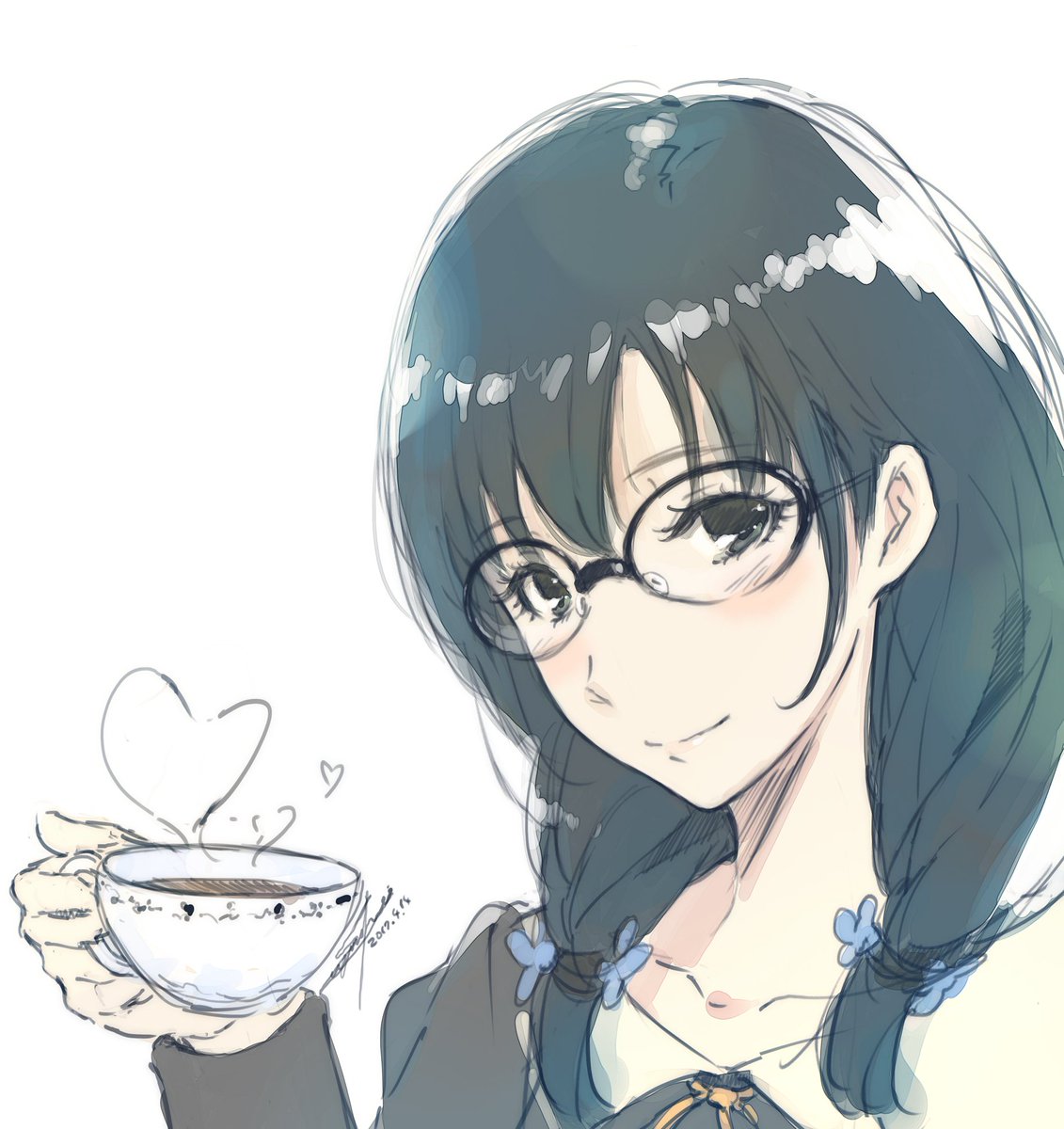 Flowersシリーズの主人公 白羽蘇芳の全音声の収録が本日無事に完了しました スギナミキのイラスト
