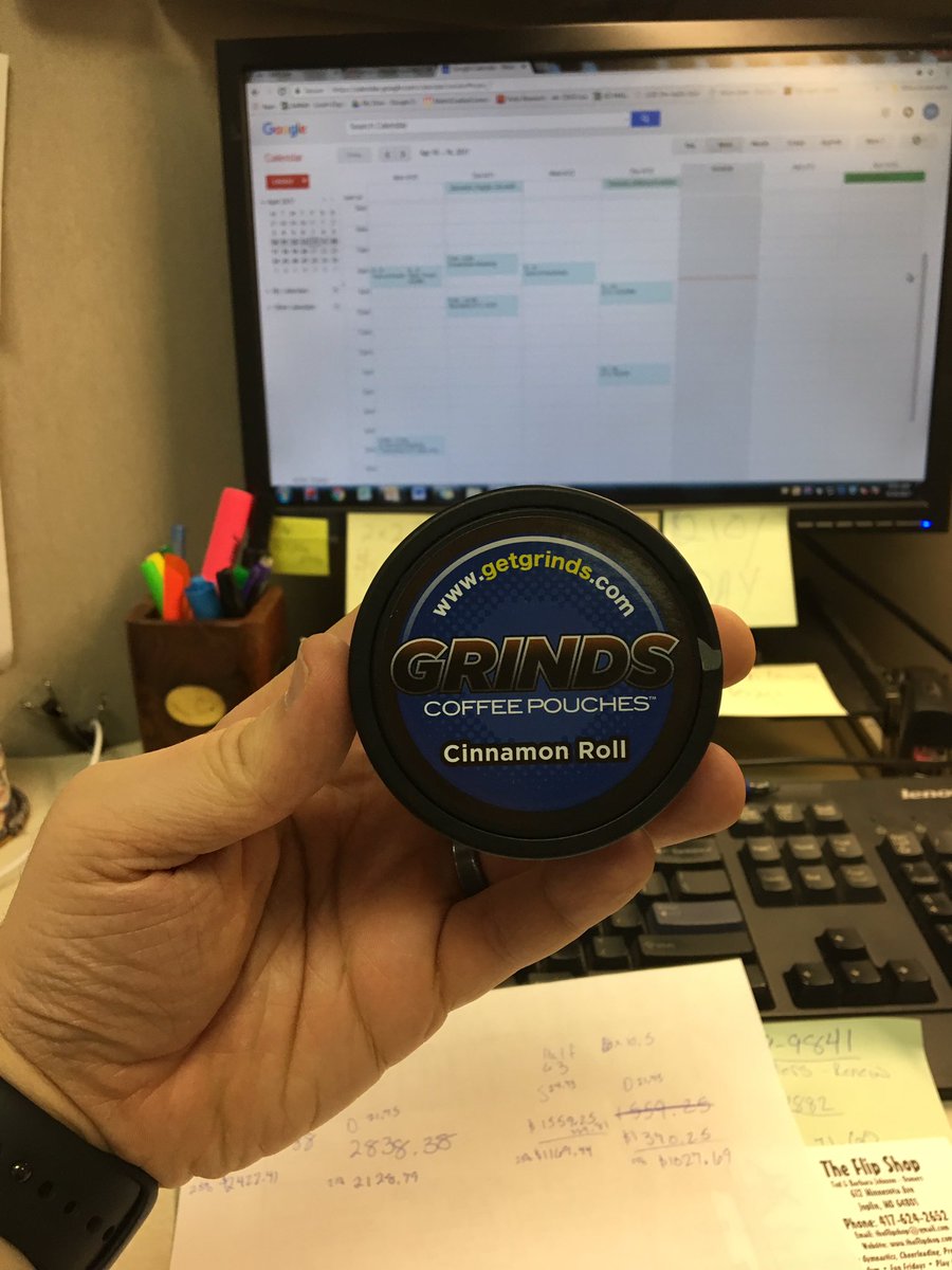 MorganFaubion's tweet photo. Starting the day off with some cinnamon roll!!! @getGRINDS https://t.co/8xZNwzgnyJ