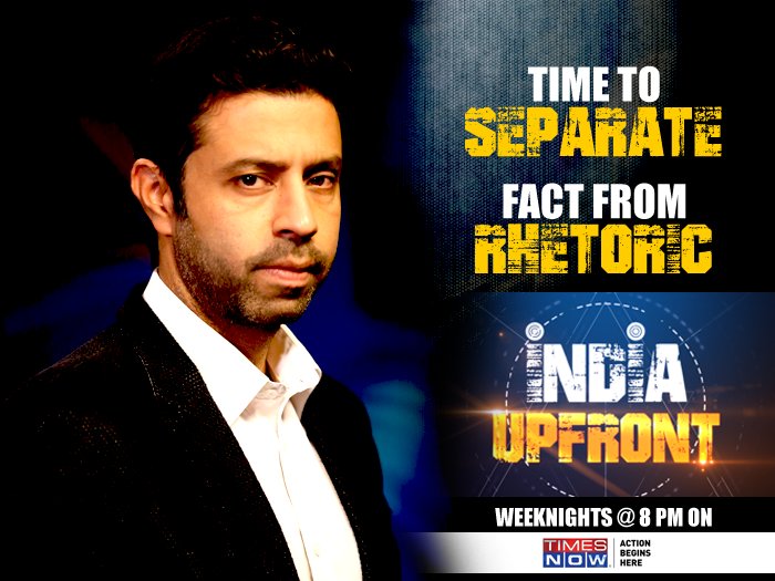 TimesNow's tweet photo. When forces are caught out netas tweet to berate braves, rouse anger against forces. Watch #IndiaUpfront and tweet with #NetasBetrayIndia https://t.co/goiIq35Kz8