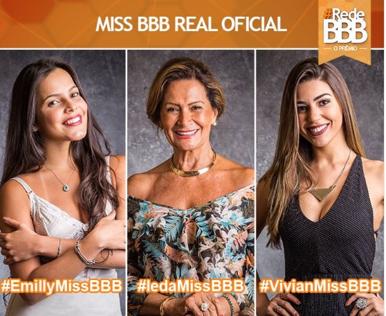 bbb's tweet photo. Quem é a Miss Real Oficial do #BBB17? 
Vote usando as hashtags! #PrêmioRedeBBB https://t.co/QoRudy4vBy