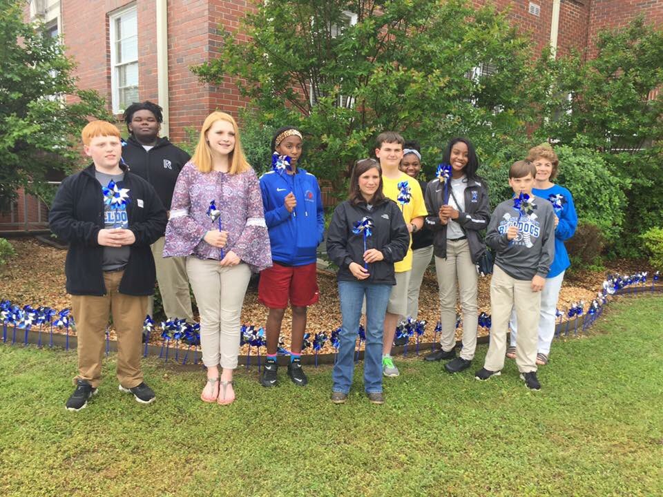 thanks to the Clarke County 4-H for "planting pinwheels Each pinwheel represents a child served by the RegionalCAC!