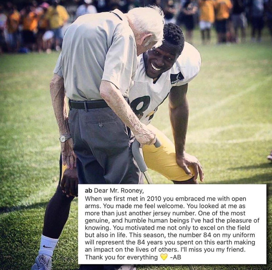 ESPNNFL's tweet photo. .@AntonioBrown with a heartfelt farewell to the Pittsburgh Steelers chairman. (via ab/Instagram) https://t.co/4l5GxQBugw