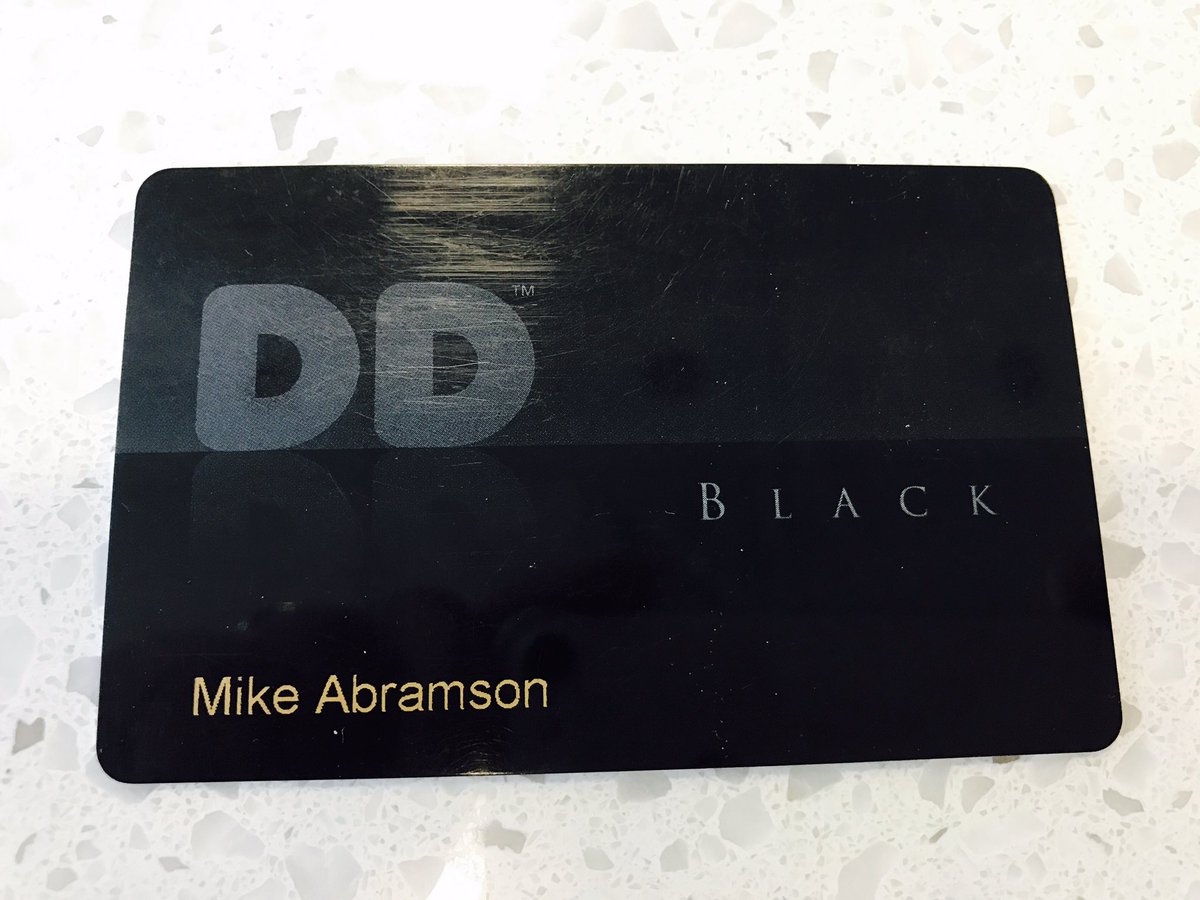 Mike Abramson On Twitter The Dunkindonuts Black Card It S Real And It S Spectacular
