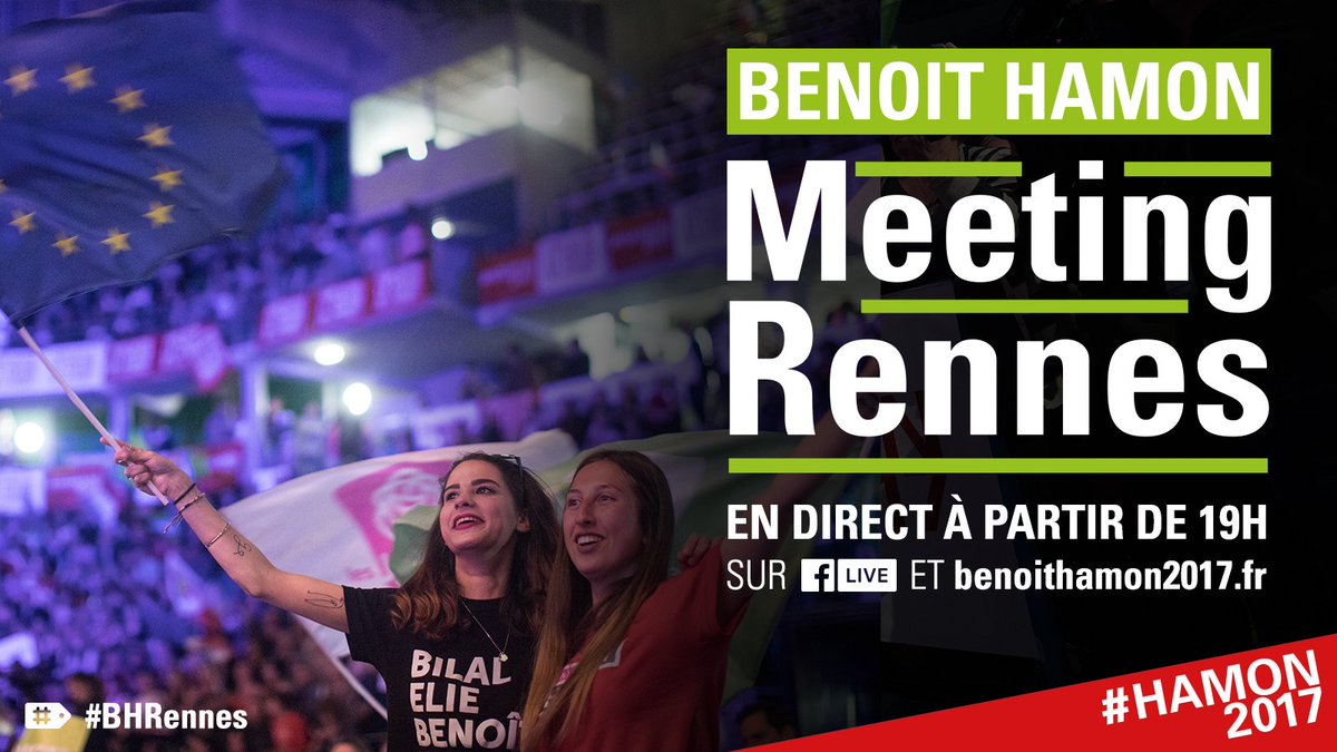 benoithamon's tweet photo. ⏱ Je serai ce soir en meeting à Rennes ! 
(à suivre en Facebook live sur ma page 👉 https://t.co/4V9xUIJf0K) https://t.co/eNRCG454hZ