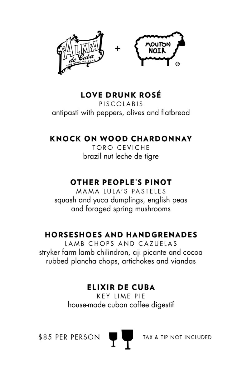 Looking forward to a WIne &amp; Dine with @MoutonNoirWines , my friend, Master Sommelier, Winemaker.. One Night April 18 Alma De Cuba Philly