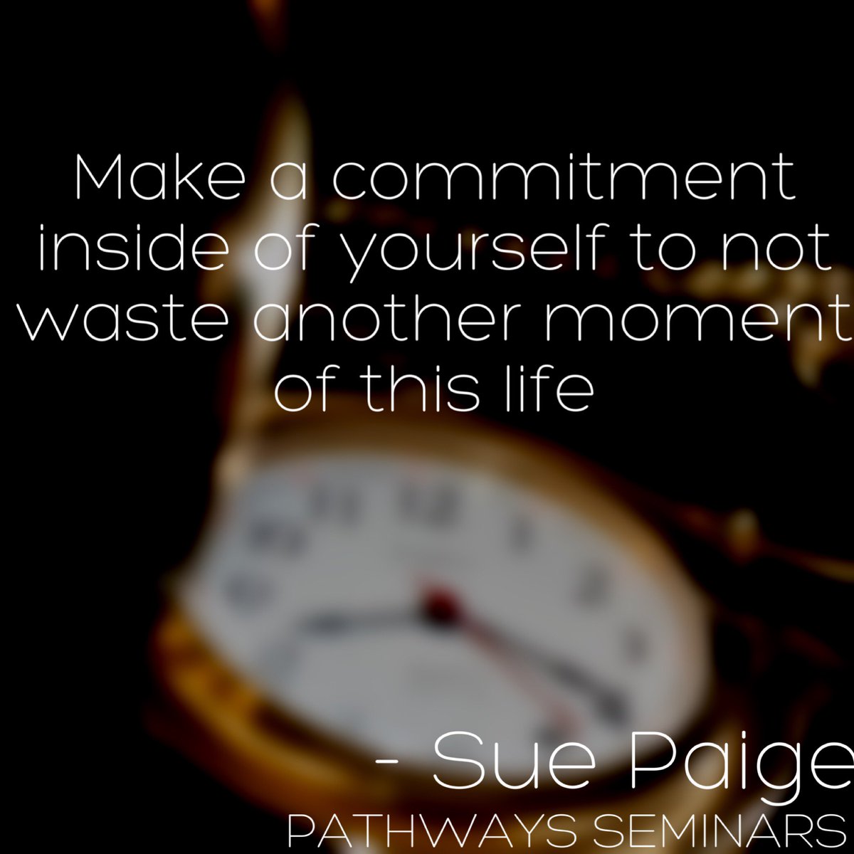 PathwaysSeminar's tweet image. Make a commitment inside of yourself to not waste another moment of this life