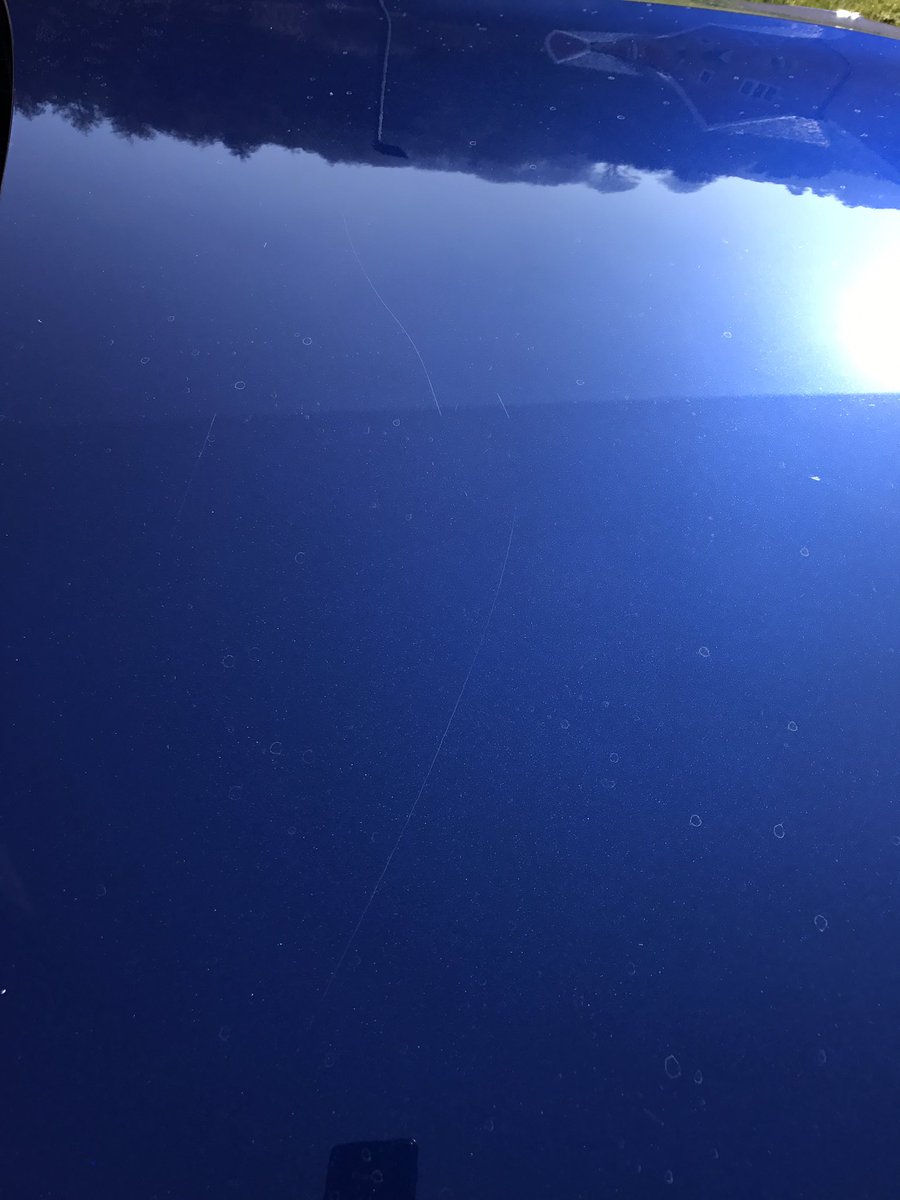 MrPricey89's tweet photo. Shocking service from @Tesco cleaned my brand new car in their jet wash and caused 3 major scratches on the bonnet - "Not liable/No issue" https://t.co/GkMLtCROeh