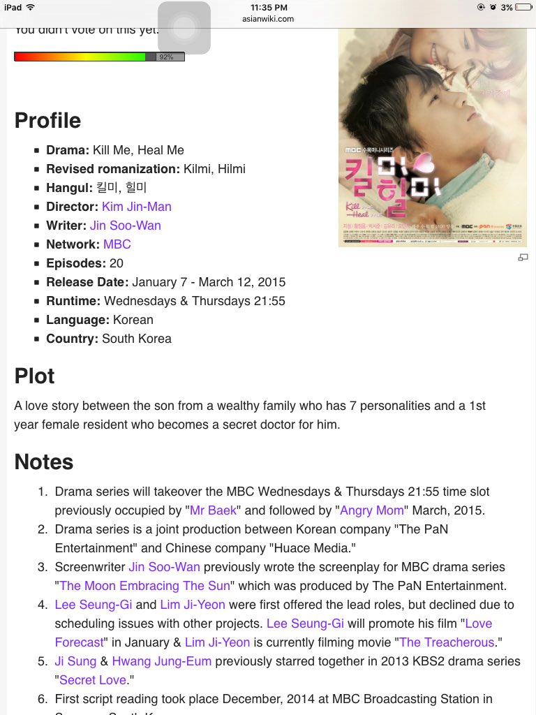 12. KILL ME, HEAL ME- 2015- Ep: 20- Romantic, Comedy, Suspense, Medical drama- 100/10