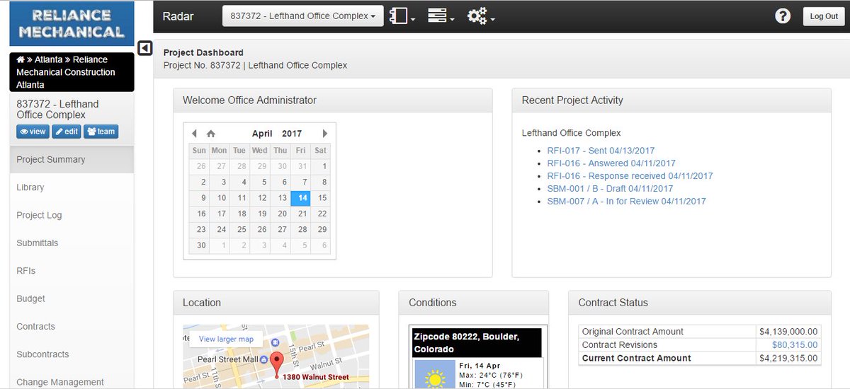 TriBuildCM's tweet image. RADAR's demo site is here! See why RADAR is the most simple, affordable construction management system available. radarpm.com